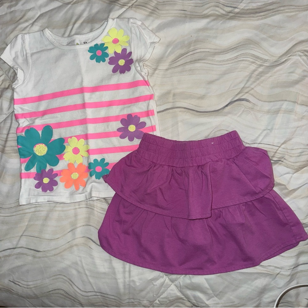 Jumping Beans Tshirt & Garanimals Skirt outfit‎